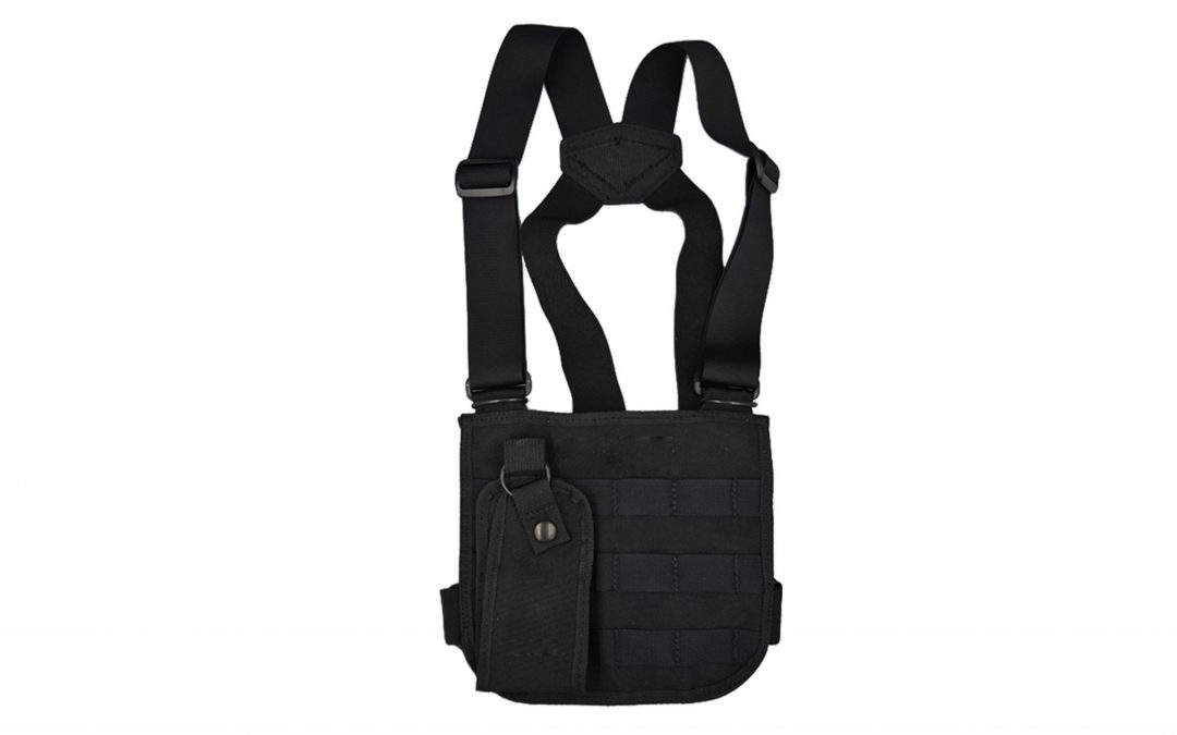 Chest Harness Radio Pouch for Fire & Safety Workers and Emergency Responders