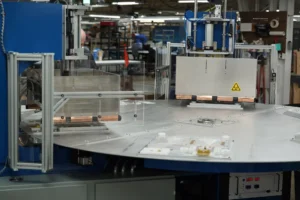 Sage Machine for RF Welding Urine Management Containers