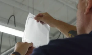 Drainage Bag being held